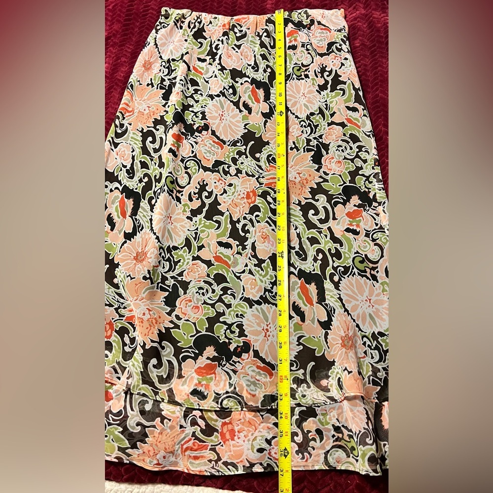 EUC Cato Brown & Coral Colored Floral Two-Piece Dress Set 14-16W - Picture 12 of 13